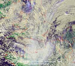 NOAA 16 image on 24 Feb 2005. Courtesy of NOAA and Bernard Burton. 