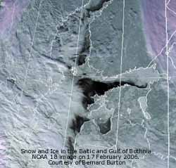 Baltic Winter Ice: How much longer will it last? NOAA 18 , courtesy of Bernard Burton.
