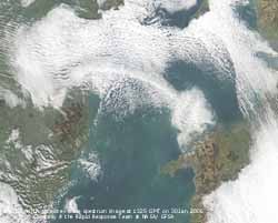 MODIS AQUA image at 1325 GMT on 30 January 2005, courtesy of the Rapid Response Team at NASA/GFSC.