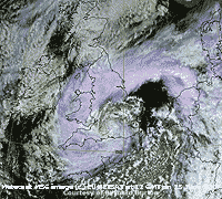 Meteosat MSG image (c) EUMETSAT at 12 GMT on 25 June 2007, courtesy of Bernard Burton. 