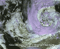 Meteosat MSG image (c) EUMESAT at 12 GMT on 29 Sep 2007, courtesy Bernard Burton.