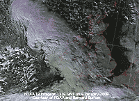 NOAA 18 image at 1316 GMT on 6 Jan 2007, courtesy of Bernard Burton. 