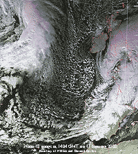 NOAA 18 image at 1404 GMT on 11 January 2008, courtesy of Bernard Burton. 