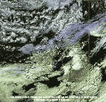 Meteosat MSG image (c) EUMESAT at 1200 GMT on 15 July courtesy Bernard Burton.