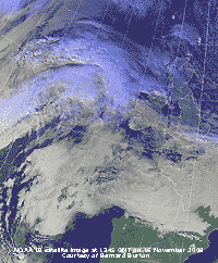 NOAA 18 image at 1345 GMT on 16 Nov 2008, courtesy of Bernard Burton. 