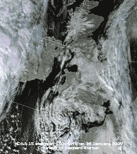 NOAA 18 image at 1304 GMT on 26 January 2009, courtesy of Bernard Burton. 