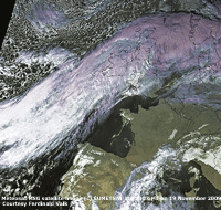 Meteosat MSG image (c) EUMESAT at 12 GMT on 19 November 2009, courtesy Ferdinand Valk.