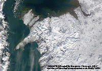 MODIS TERRA image courtesy of the Rapid Response Team at NASA/ GFSC.