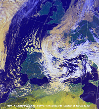 NOAA  19  image at 1311 GMT on 6 Nov 2011, courtesy Bernard Burton.