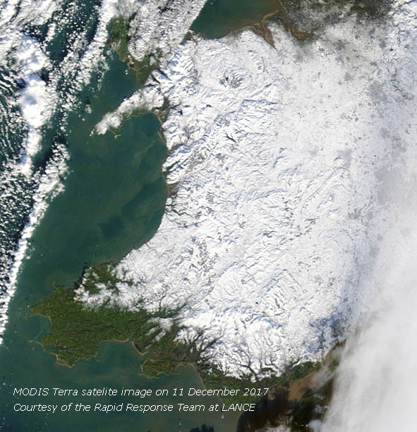 Modis Terra image courtesy of the Rapid response team at LANCE.