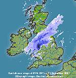 Rainfall radar at 0915 GMT on 21 Sep 2007. Courtesy of meteox.com.