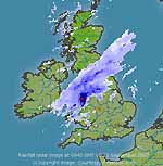 Rainfall radar at 0945 GMT on 21 Sep 2007. Courtesy of meteox.com.