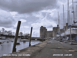 Caernarfon Castle and Harbour Quay.