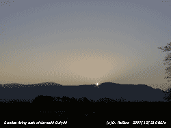 Sunrise on 21st December, but not the winter solstice.