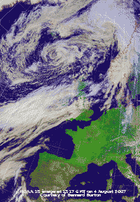 NOAA 18 image at 1317 GMT on 4 August 2007, courtesy of Bernard Burton. 